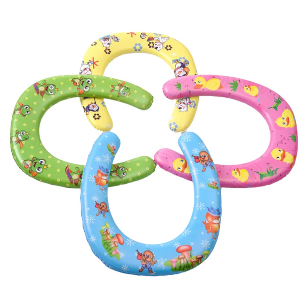 NUOBESTY 4pcs Potty Training Seat Cover Soft Stretchy Toilet Mat Cushion Portable Anti-Slip Toilet Ring Pads for Babies Toddlers Kids Children Assorted Color