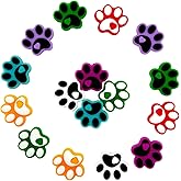 16PCS Cat Dog Paw Focal Silicone Beads, Animal Paw Silicone Focal Beads for Keychain Making, Creative Loose Beads Bulk for Pens DIY Handmade Crafts Necklace Bracelet Lanyard