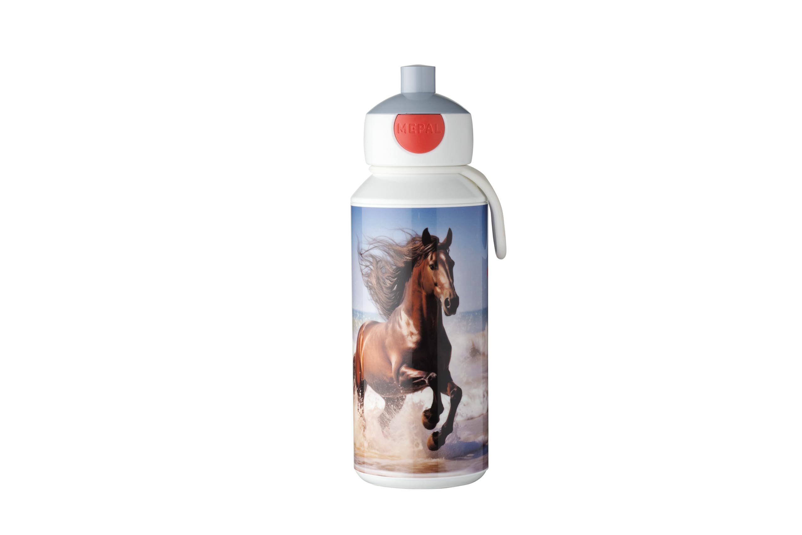 Mepal - Drinking Bottle Pop-up Campus - Drinking Bottle - Leak Proof Drink Bottle For School - BPA-free & Dishwasher Safe - 400 ml - Wild Horse — image 1