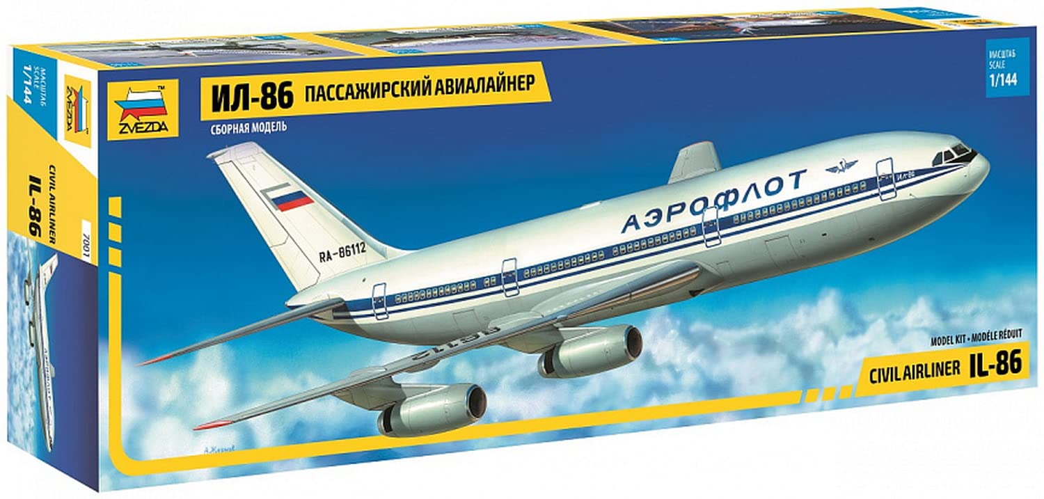 Zvezda 500787001 – 1:144 Passenger Aircraft Ilyushin IL-86
