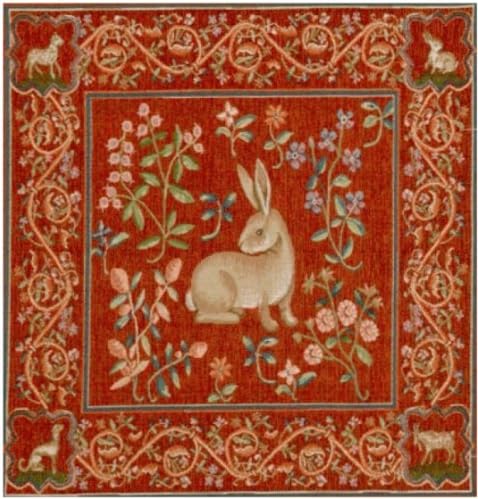 Cushion - Tapestry Fabric, French, Elegant &amp; Fine - (Animal &amp; Wildlife) - Medieval (8143)