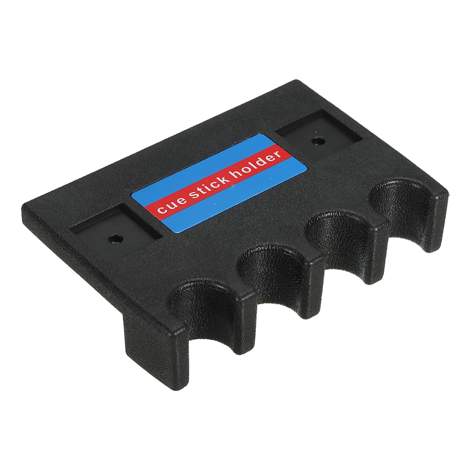 PATIKIL 1Pcs 4 Holes Cue Holder, Plastic Portable Pool Stick Holder Cue Rest Against Table for Billiard, Black