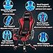 Deerhunter Gaming Chair, Swivel Leather Office Chair, High Back Ergonomic Racing Chair, Adjustable Computer Desk Chair with Lumbar Support and Headrest (RED)