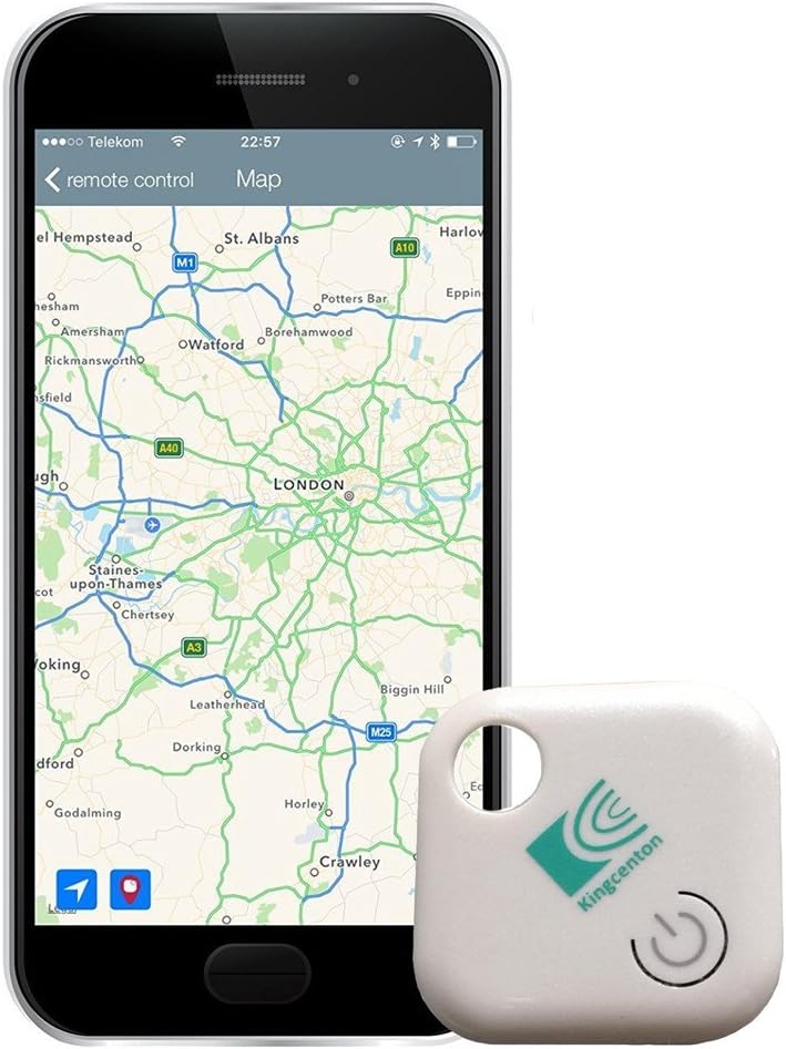 Kingcenton Phone Finder with Bluetooth Remote Control, Key Finder, Mini Item Finder GPS Locator Tracking Device [0-30m Anti-Lost Anti-Theft Burglar Alarms w/Recorder] for Cars Hidden, Wallet and Kids