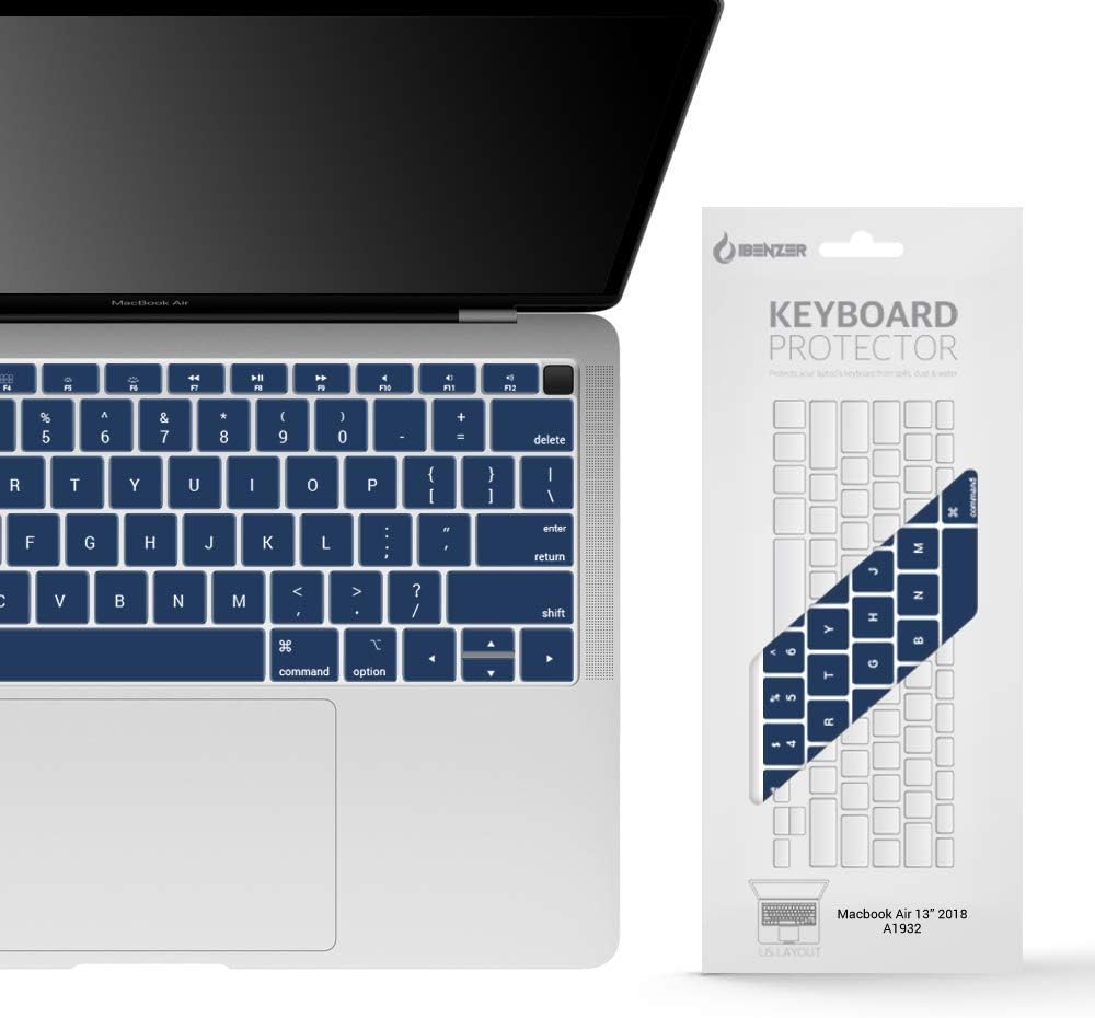 Amazon Com Ibenzer Macaron Series Silicone Keyboard Cover For Macbook Pro13 With Function Keys No Touch Bar 18 17 16 Model A1708 Navy Blue Mkc06nvbl Computers Accessories
