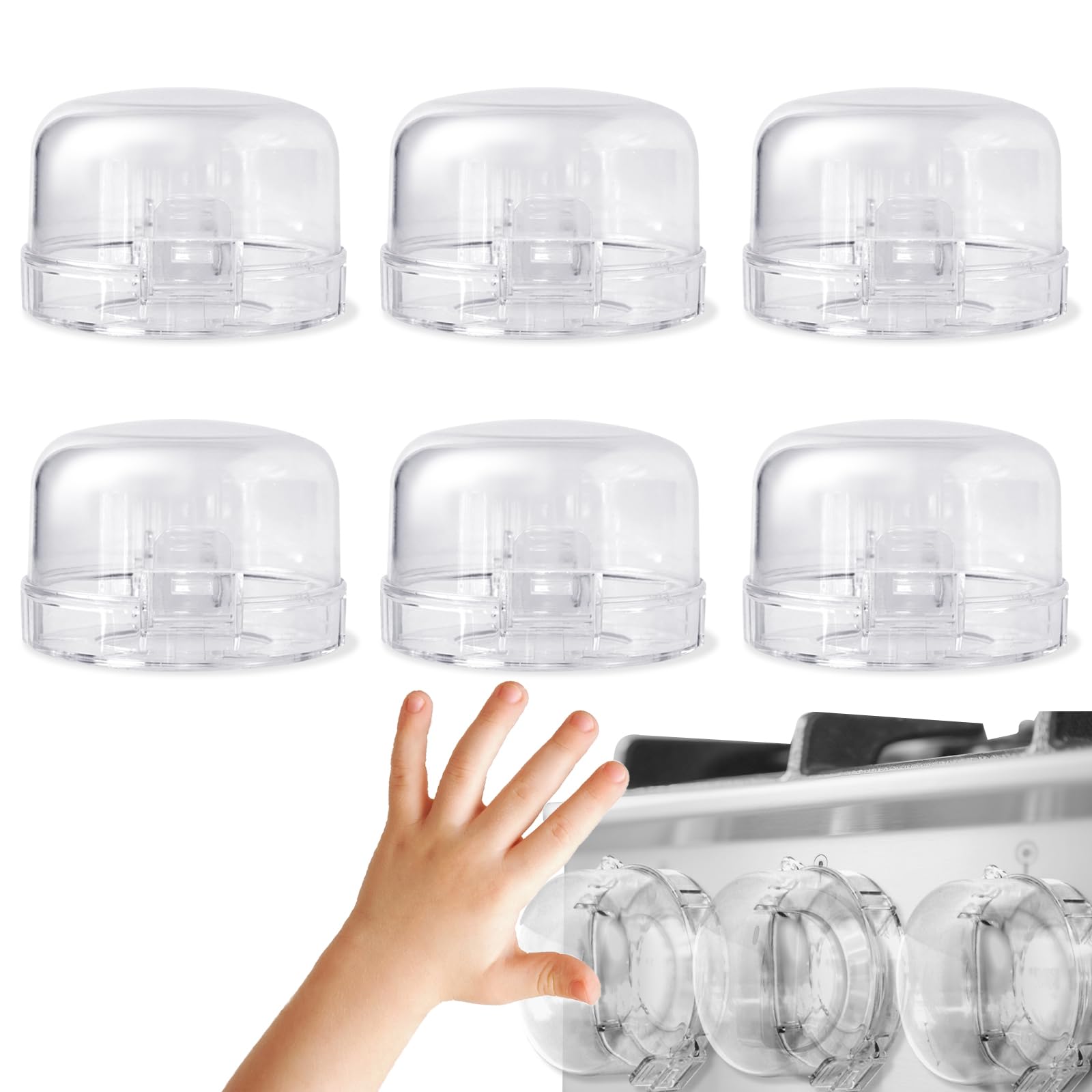 Photo 1 of ?6 PCS?Stove Knob Safety Covers for Child Safety Stove Proofing Gas Stove Knobs Locks Universal Fit Child Proof Stove knob Covers for Kids Safety