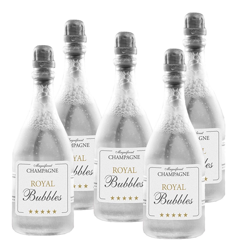 PartyDeco 48 Soap Bubbles Champagne Bottle