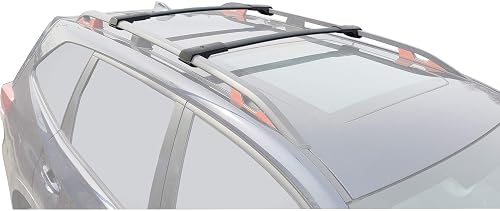 BrightLines Roof Crossbars Replacement For Kia Sorento 2016-2020 (Without Sunroof) - Black Aluminum, 165lb Capacity