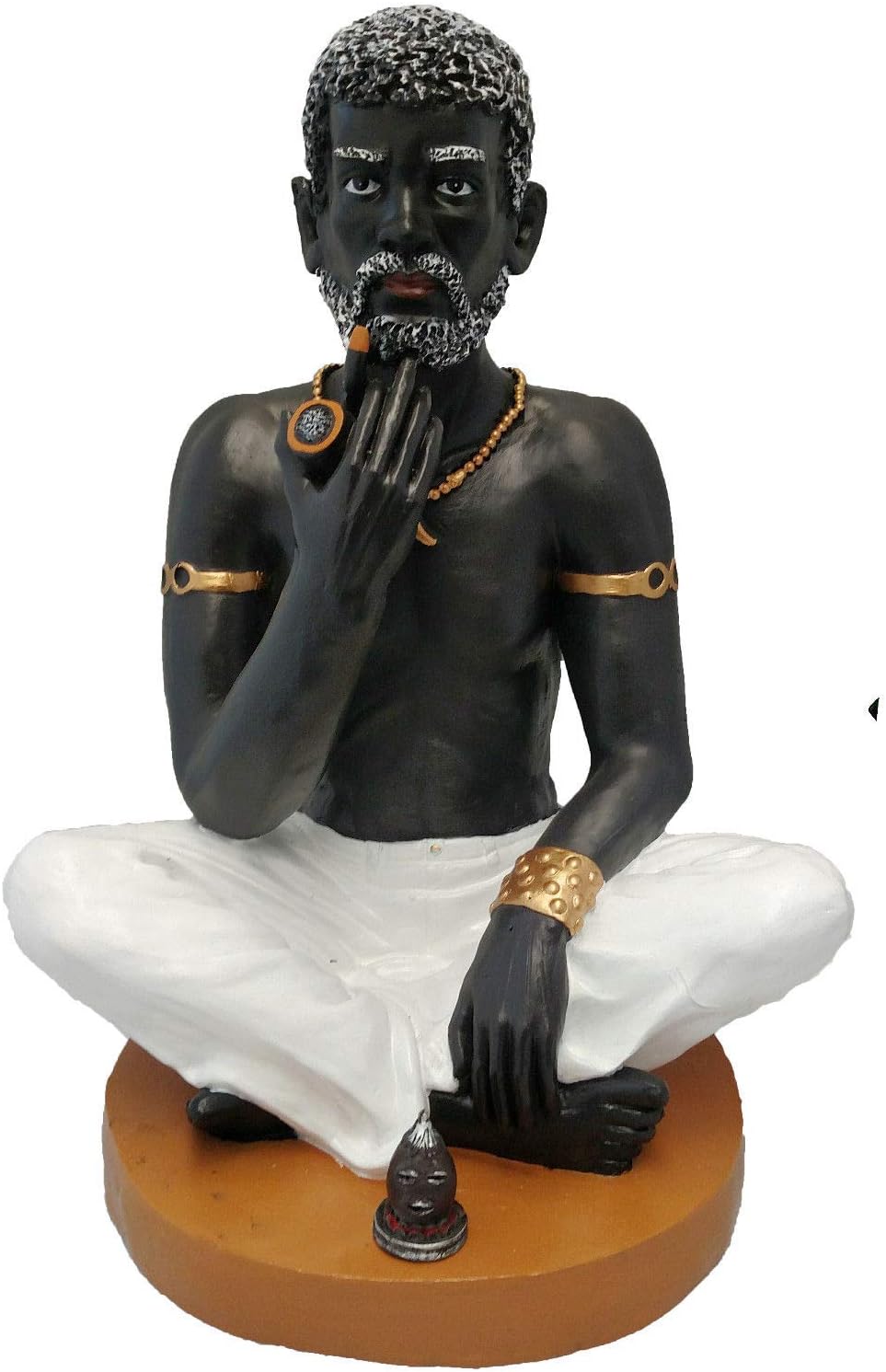Amazon Com 17 5 Papa Candelo With Elegua Statue Figurine Figure San Carlos Santeria Lucumi Kitchen Dining