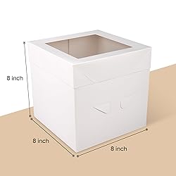 Cakebon Cake Boxes with Boards - 8 Inch Round Cake