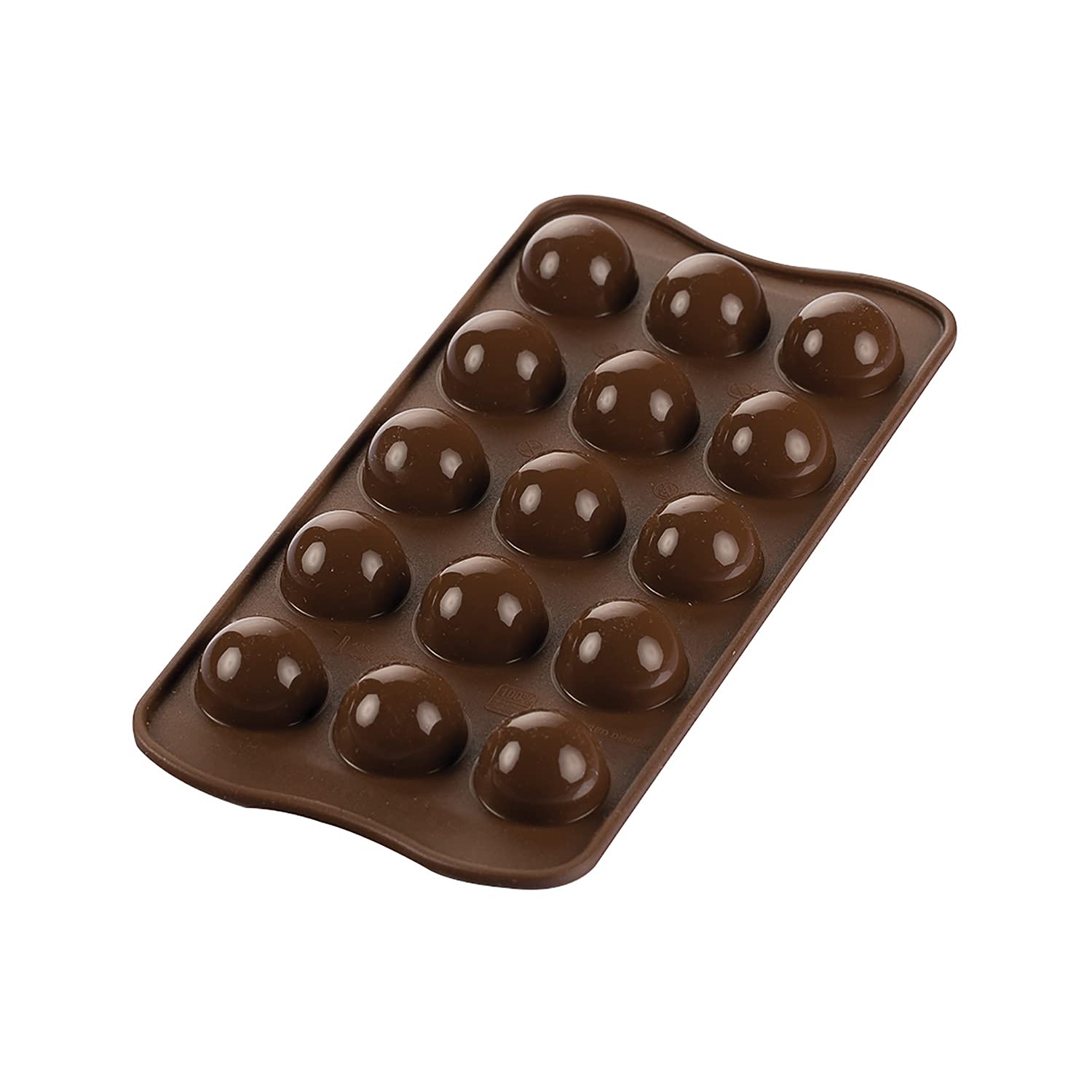 silikomart | SCG50 Silicone Mould for TARTUFINO Chocolates, Non-Stick, 15 Tartufini, Pack of 1 Mould for Sweets, Easy Choc 3D, Ø 25 h 22 mm, Made in Italy