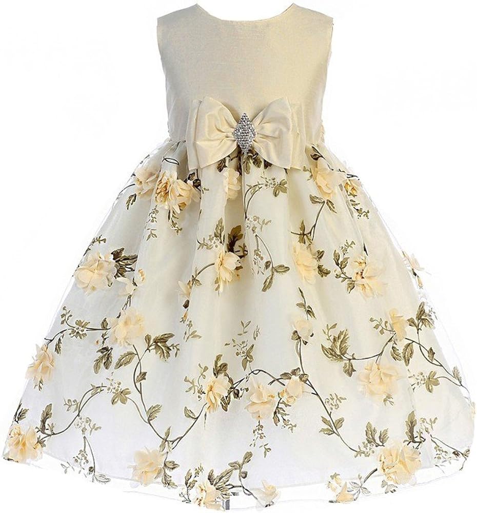 floral print flower girl dresses