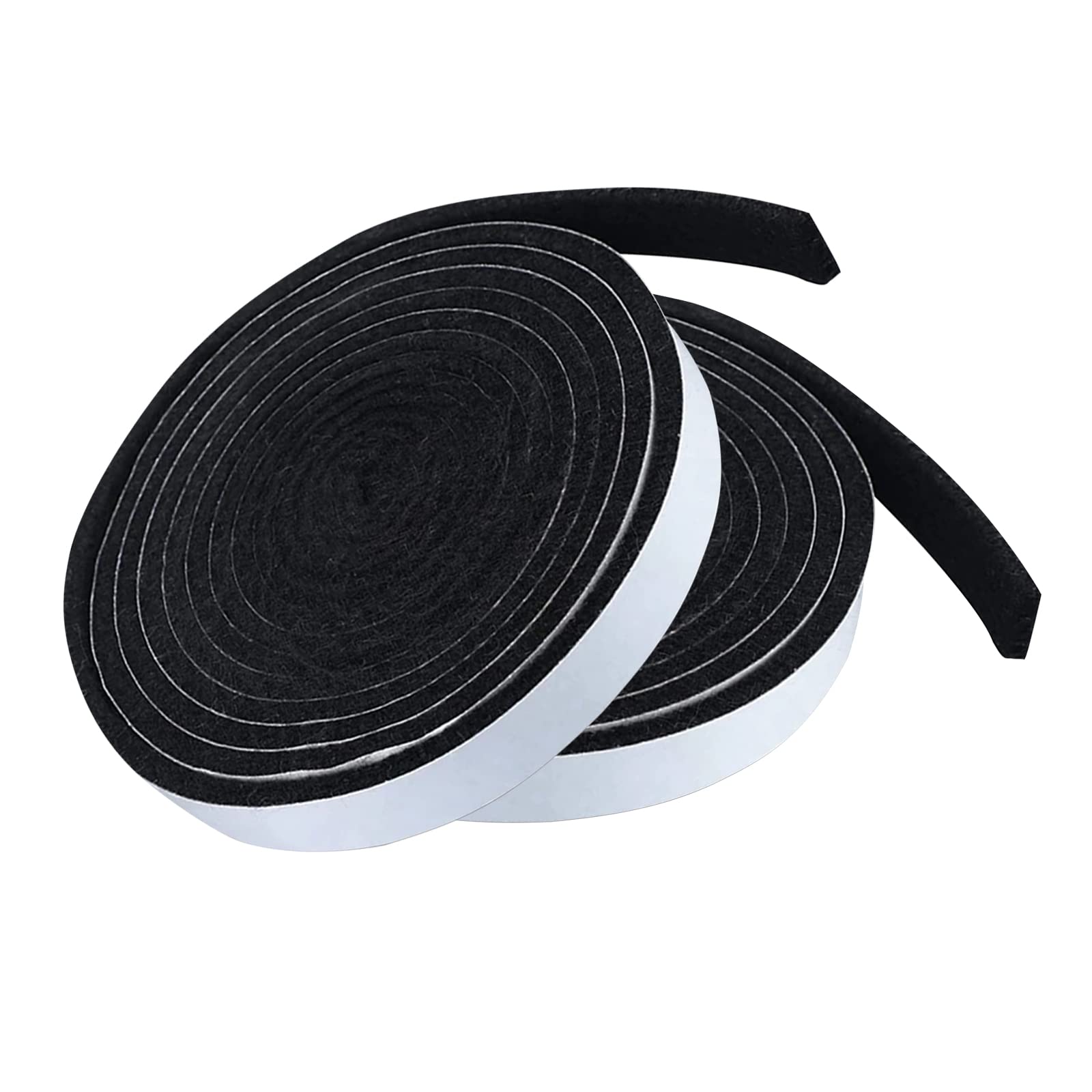 Carkio 2Pack 1/2" x 1/8" 10Feet Smoker Gasket Seals, High Temp Grill Gasket Self Stick Felt, High Heat Smoker BBQ Gasket Fireproof Tape, Grill Gasket Seal Tape for Smokers BBQ Lid