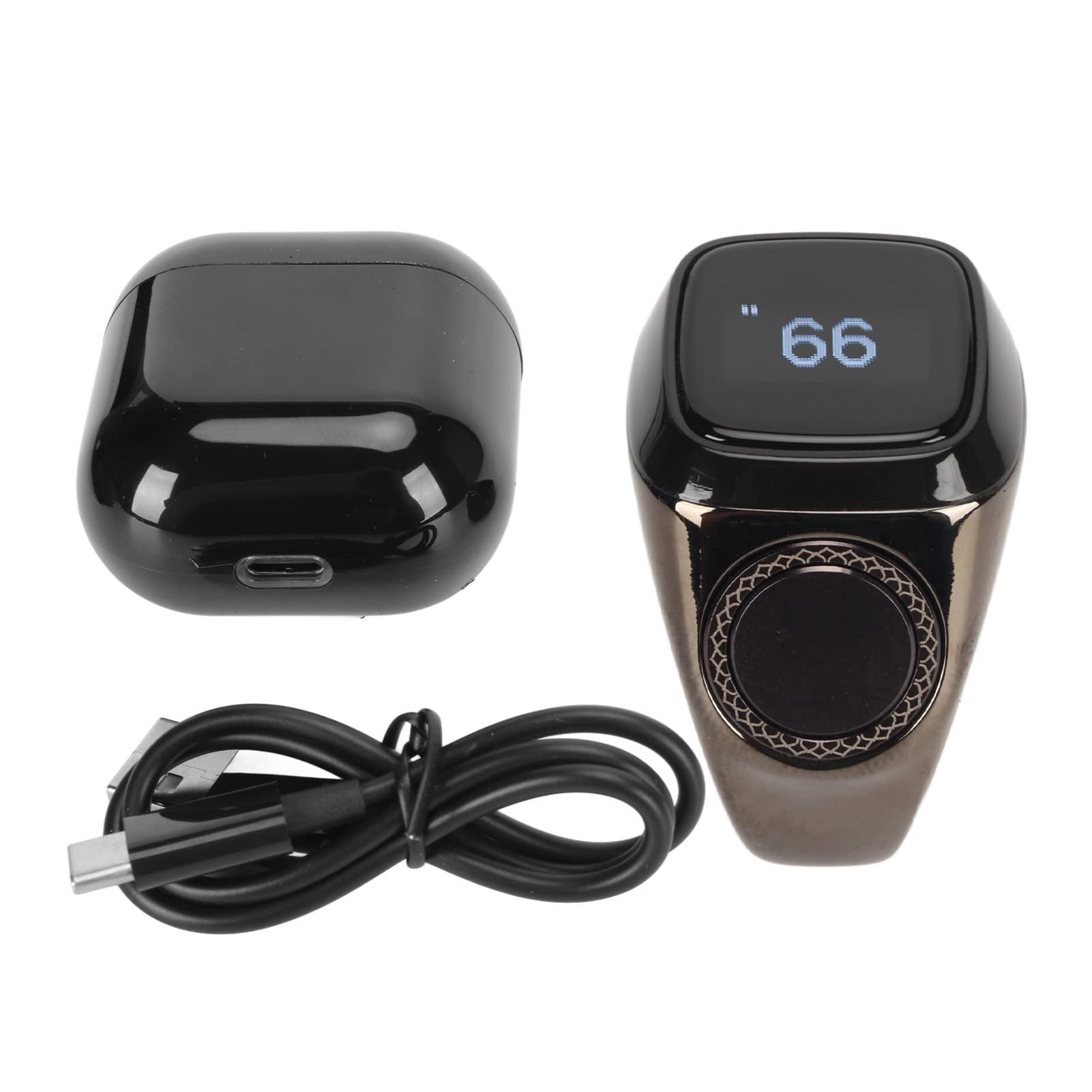 Finger Tally Counter, Rechargeable Tally Counter BT5.1 Handheld Number Click Counter Digital Finger Counter Support APP with 0.49in OLED Screen