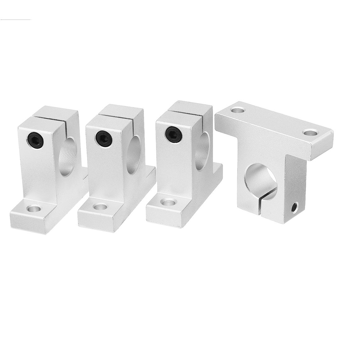 Sourcingmap 4pcs SK13 Aluminum Linear Motion Rail Clamping Guide Support for 13mm Dia Shaft