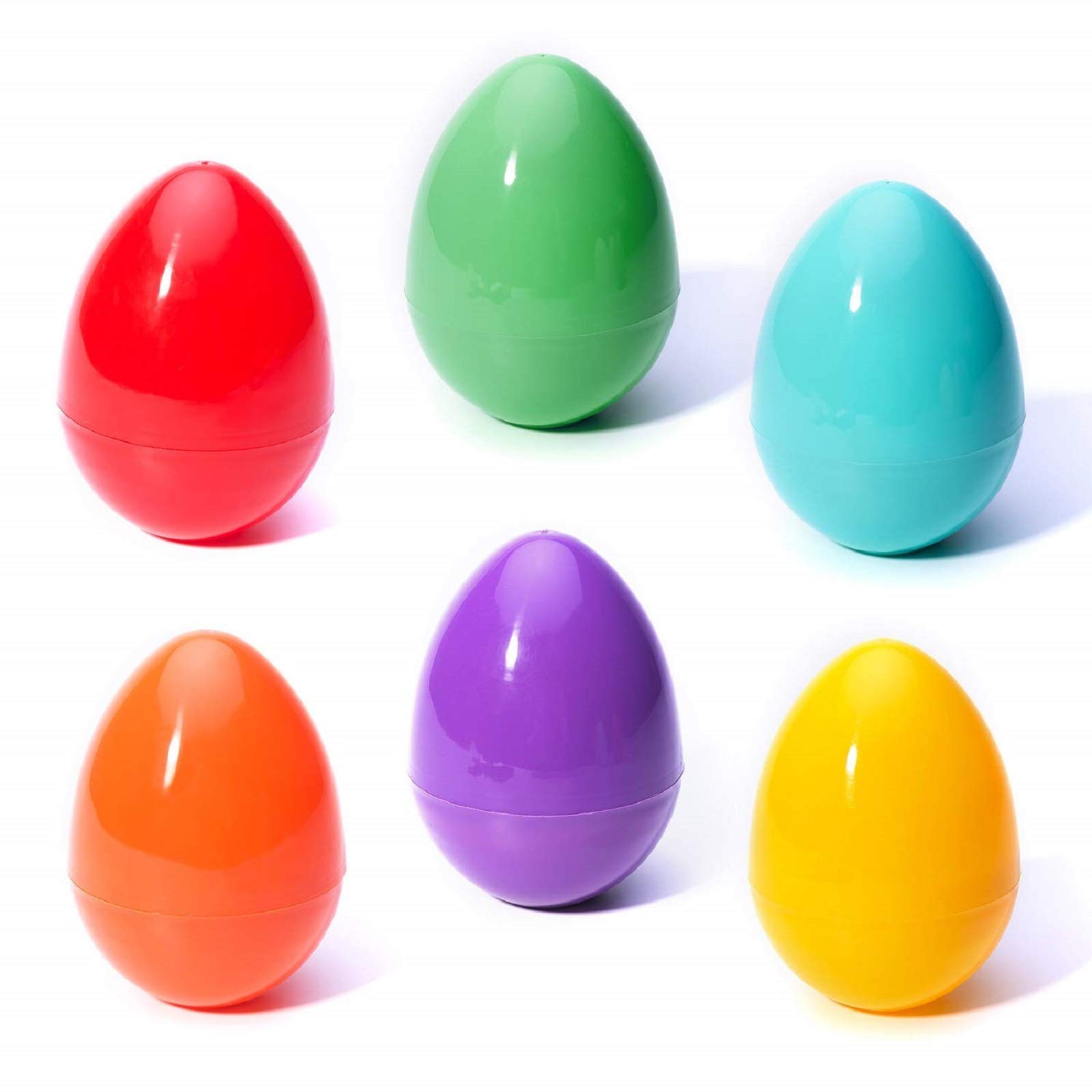 Buy Plastic Easter Eggs 3.66” 24 Count 6 Colors Bright Fillable Easter