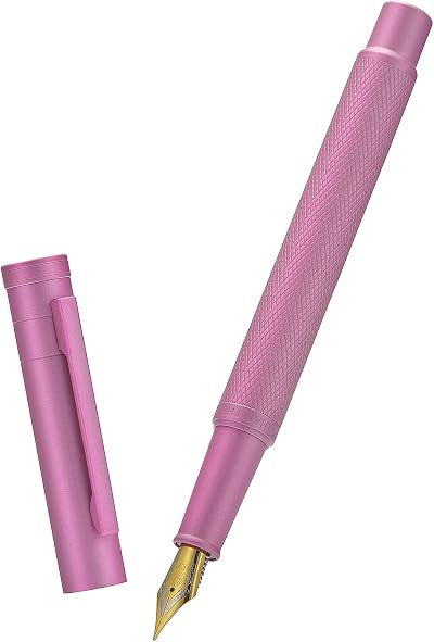 Hongdian Pink Forest Bent Nib Fountain Pen with Converter Gift Box