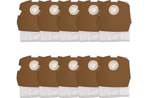 RINAKOU 10 Pack Replacement HEPA Vacuum Bags Compatible With Clean Obsessed CO711＆ Perfect C105 Commercial Canister Vacuum Cleaner