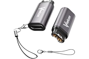 Veeloon USB-C Charger Adapter for Garmin Watch (2 Pack)，C to Garmin Cable Converter with Anti-Lost Lanyard, Safe Fast Charging for Garmin Fenix,Forerunner,Instinct,Venu,Vivoactive,Epix,Tactix,Swim