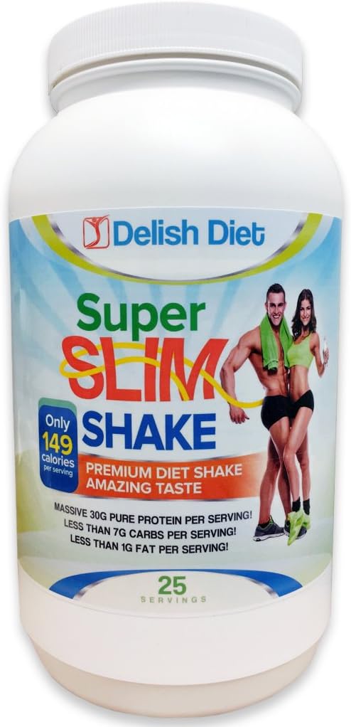 *Delish Diet* Diet Whey Protein Weight Loss Shake For Men and Women - TASTY Shake To Help *YOU* Lose The Pounds! (1KG Tub - Choose From SIX Amazin' Flavours!) (Vanilla Ice-Cream)
