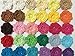 PEPPERLONELY Brand 20PC Rainbow Collection Eight Petals 2 Inch Crocheted Flower Appliques Embellishments