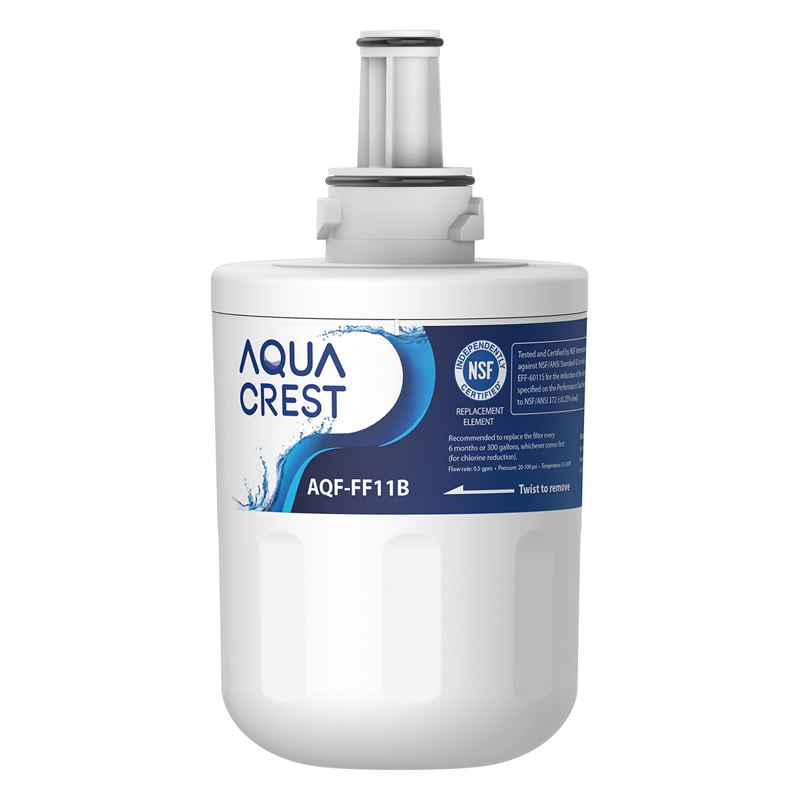 AQUA CREST DA29-00003G Fridge Water Filter, Compatible with Samsung Aqua Pure Plus DA29-00003G DA29-00003B DA97-06317A DA61-00159A HAFCU1/XAA HAFIN2/EXP APP100 WF289, Package May Vary (1)