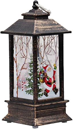 Immagini Lanterne Natalizie.Bestoyard Lanterne Natalizie Portacandele Con Motivo Babbo Natale Decorazioni Natale Tavola Nero Amazon It Casa E Cucina