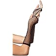 Leg Avenue Women's OS Triangle Net Fingerless Gloves, Black, One Size