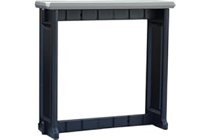 Leisure Accents Single Bar Deep Grey Top & Black Base Ideal for Patio Hot Tub Area Backyard Durable WeatherResistant Design Easy Nohardware Assembly Proudly Made in USA