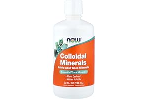 NOW Foods Supplements, Colloidal Minerals Liquid, Plant Derived, Essential Trace Minerals, 32-Ounce