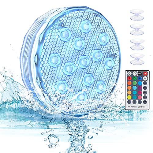 LOFTER Submersible LED Lights with 16 Colors Underwater Pond