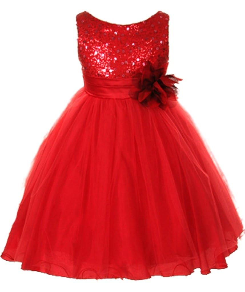 Kid's Dream Girls Deep Red Tulle Party Dress with Sparkles 2T Special Occasion