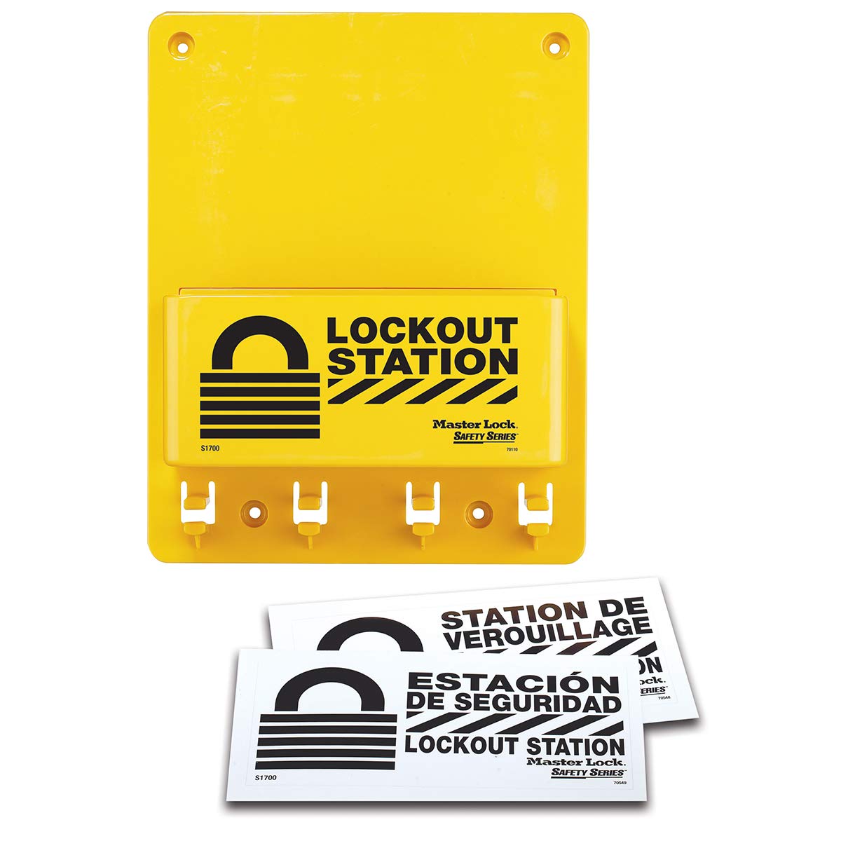 Master Lock S1700 Compact Lockout Station with 4 Hooks