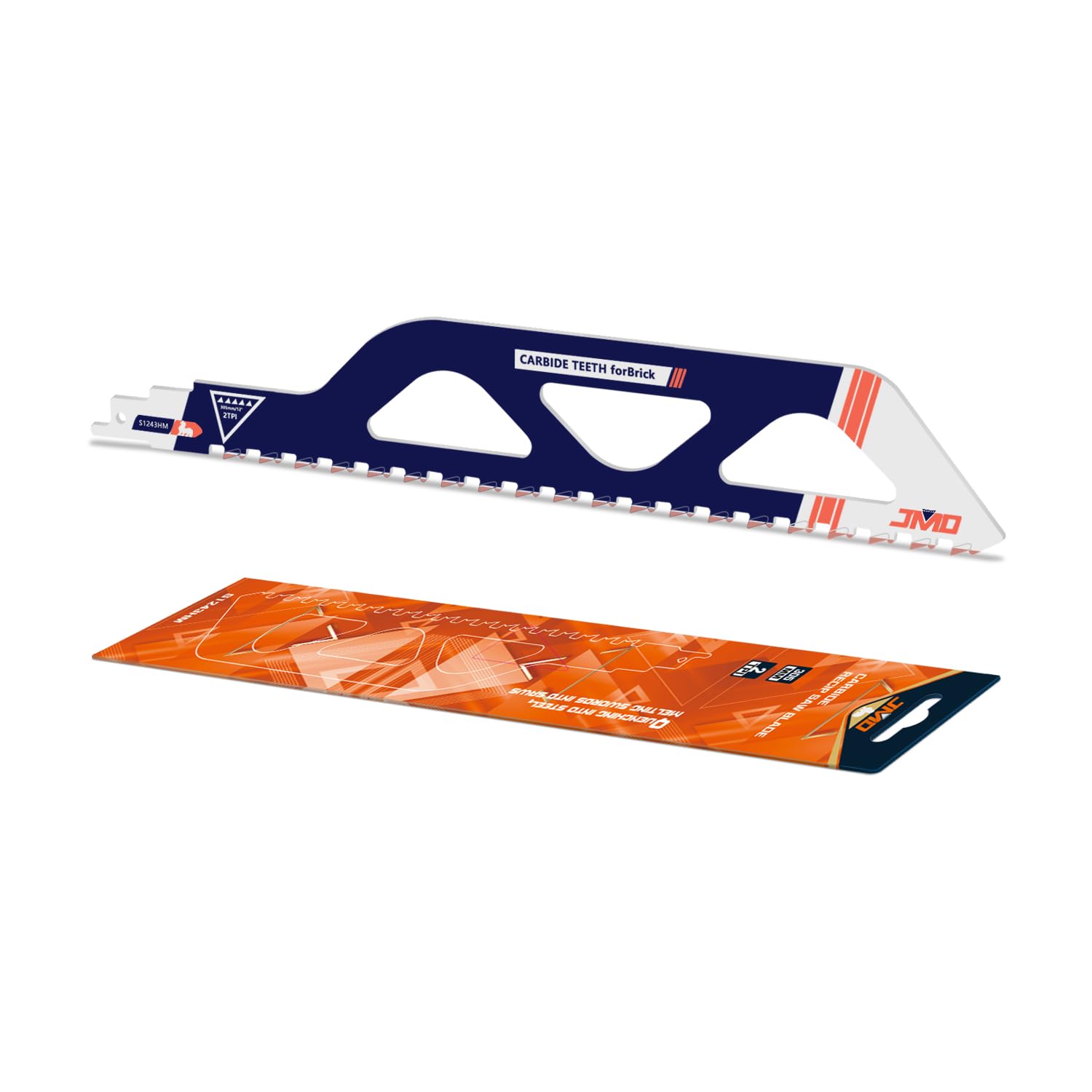 JMD 1-Piece S1243HM 305mm 2TPI Carbide Reciprocating Sabre Saw Blades for Hollow Brick Cement Concrete Cutting Compatible with Milwaukee Makita Dewalt Ryobi etc