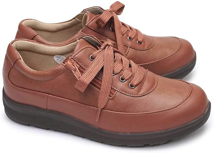 Amazon パンジー 靴 レディース 4538 防水 ウォーキングシューズ ファスナー 婦人 抗菌 4e 4538 レンガ 23 5cm Pansy パンジー ウォーキング