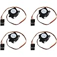 RCmall 4Pcs DM-S0020 2.1g Ultra-Micro Servo Coreless Motor 2g Digital Servo with JR Connector 3.7V-5V for RC Hobby