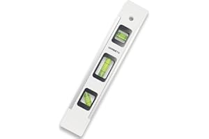 URASISTO 9 Inch Magnetic Box Level Torpedo Level with 45°/90°/180° Bubbles, Small Measuring Tool