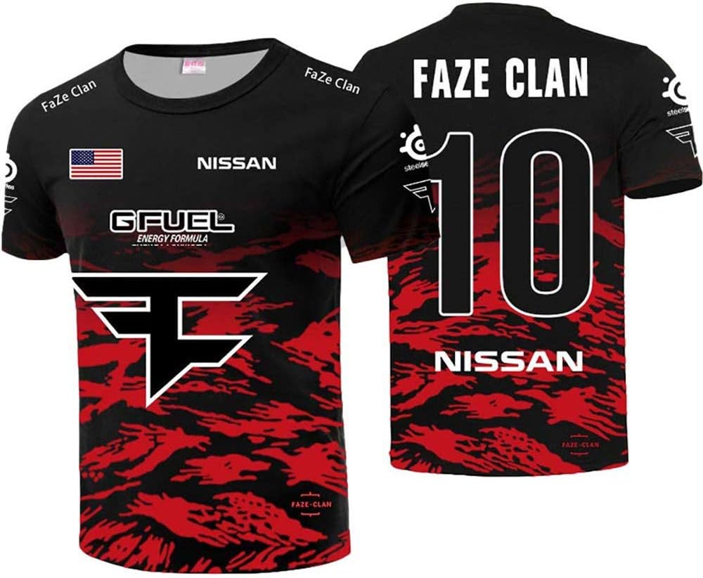 LAIDAN Men's T-Shirts Sweatshirt E-Sport CSGO Faze Clan Esports NIKO Uniform Comfortable and Breathable Sweatshirt Unisex