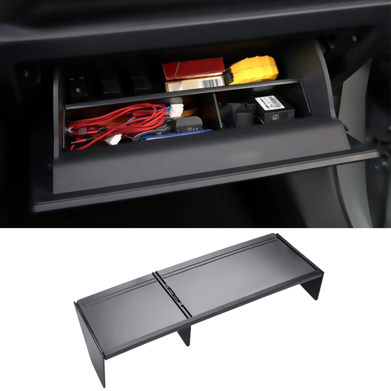 Photo 1 of Jaronx Center Console Organizer Compatible with Toyota RAV4 2025 2024 2023 2022 2021 2020 2019, Center Console Glove Box Divider Storage Glove Box Organizer Tray