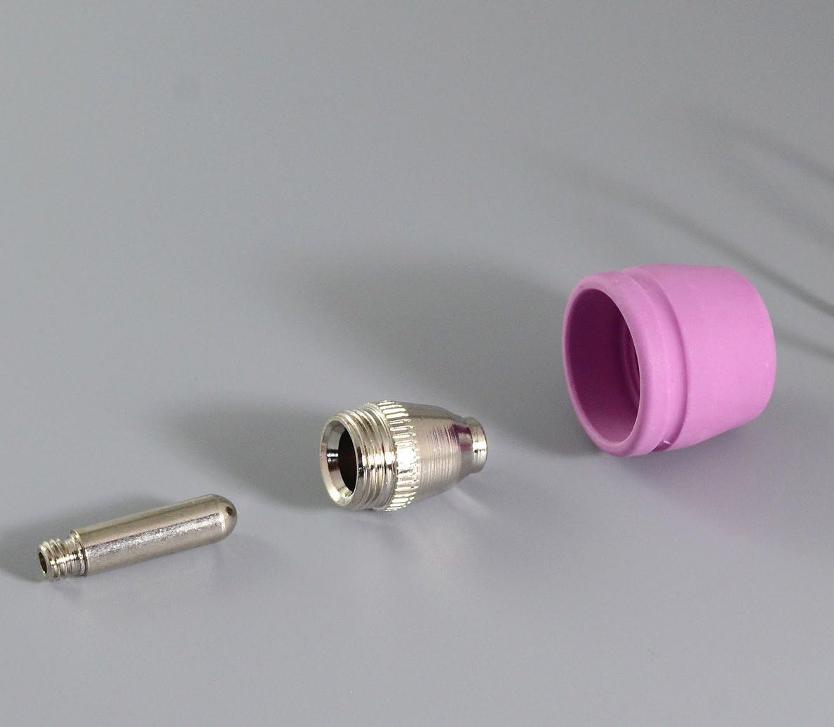RIVERWELD WSD-60P AG-60P Plasma Electrode with Hafnium Wire Tips Nozzle 1.2mm 60Amp Alumina Nozzle Ceramic Cups with Groove kit Fit CUT-60 LGK-60 Plasma Cutter Pilot ARC Start 25pcs - Image 3