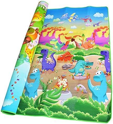 Dinosaur + Animal Zoo Printed Baby Crawling Play Mat Double-Sided Soft Floor Eva Foam Carpet