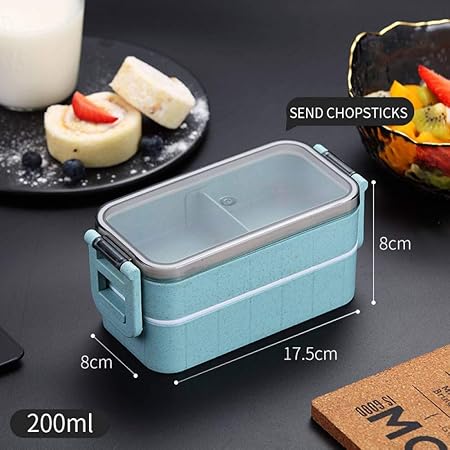 ADDGO Fiambrera Bento Box Lunch Plastic 2 Fiambreras ...