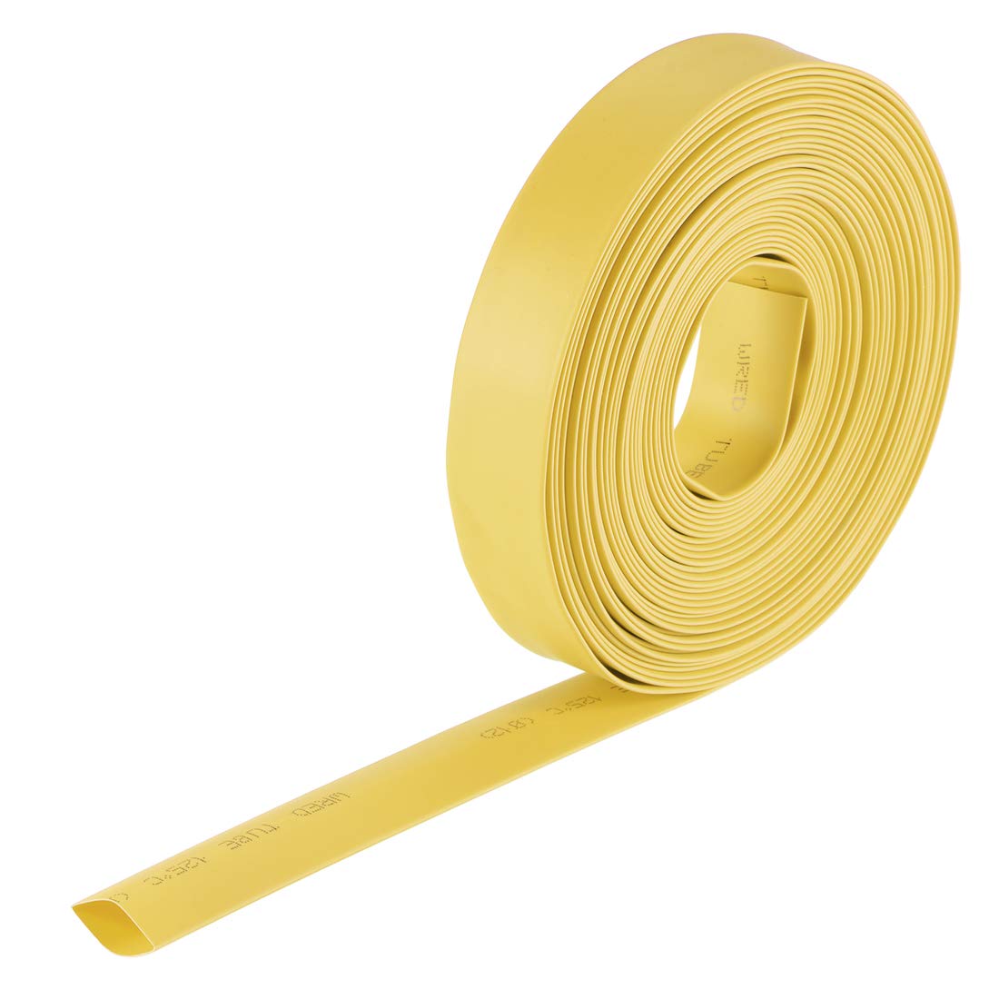 sourcing map Heat Shrink Tubing, 1/2"(12mm) Dia 2:1 rate Shrinkable Tube Cable Sleeve 7m - Yellow