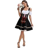 YTWS Oktoberfest Costume for Women Dirndl Dress for German Traditional Bavarian Outfits