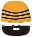 Simplicity Toddler's Warm Winter Crochet Bearded Beanie Hats Caps, Orange Stripe