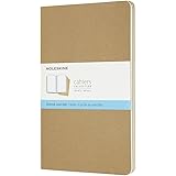 Moleskine Cahier Journal, Soft Cover, Large (5" x 8.25") Dotted, Kraft Brown, 80 Pages (Set of 3)