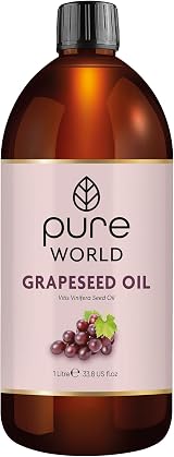 Pure World Grapeseed Oil 100% Pure Un diluted 1000ml Italian Quality view 1