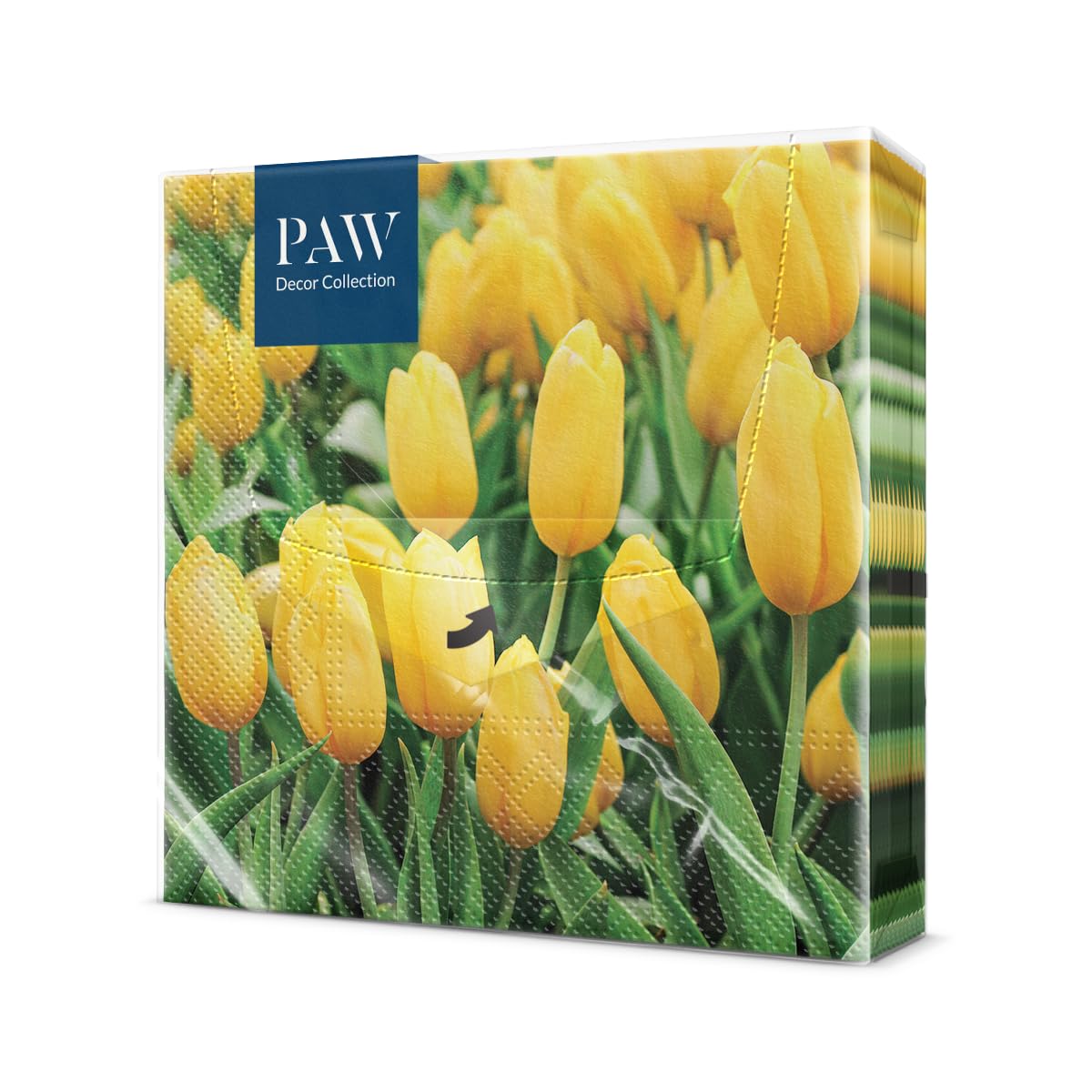 PAW - Napkins 3-Ply (33 x 33 cm) I 20 Pieces I Perfect for Birthdays, Parties, Weddings, Communion and Celebrations I Paper Napkins Colorful - Garden, Spring, Easter Color: Tulips Field