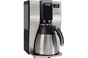 Mr. Coffee Coffee Maker, Programmable Coffee Machine with Auto Pause, 10 Cups, Stainless Steel