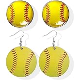 Game Day Outfits for Women Football Earrings Baseball Softball Soccer Cheer Earrings for Women Game Day Accessories Sports Lovers Fans Gifts